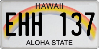 HI license plate EHH137