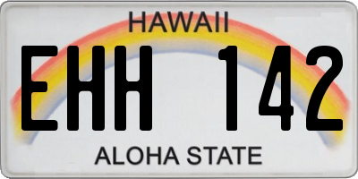 HI license plate EHH142