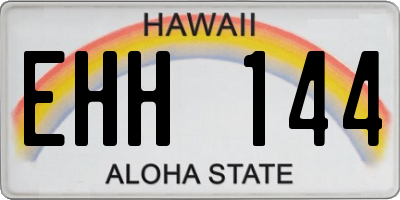 HI license plate EHH144