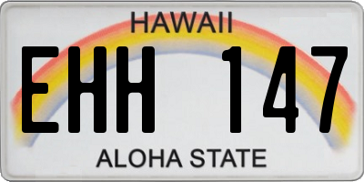 HI license plate EHH147