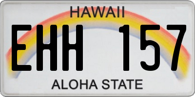 HI license plate EHH157