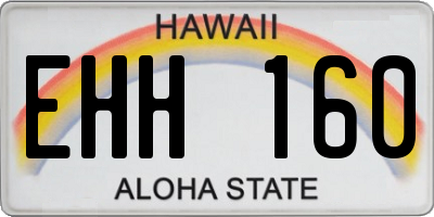 HI license plate EHH160