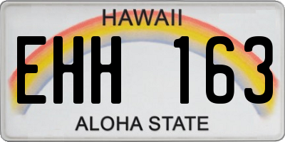 HI license plate EHH163