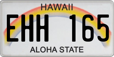 HI license plate EHH165