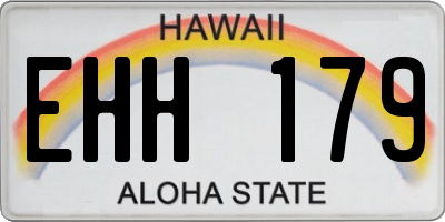 HI license plate EHH179