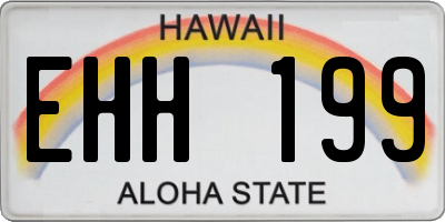 HI license plate EHH199