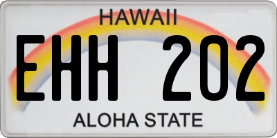 HI license plate EHH202