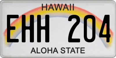 HI license plate EHH204