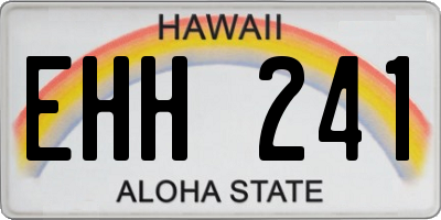HI license plate EHH241