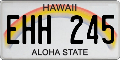 HI license plate EHH245