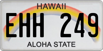 HI license plate EHH249