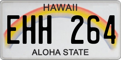HI license plate EHH264