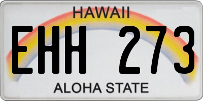 HI license plate EHH273