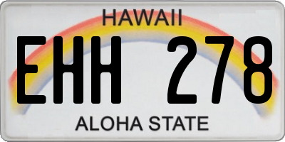 HI license plate EHH278