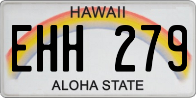 HI license plate EHH279