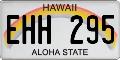 HI license plate EHH295