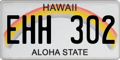 HI license plate EHH302