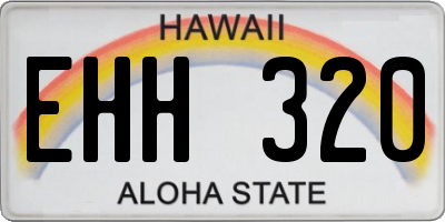 HI license plate EHH320