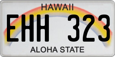HI license plate EHH323