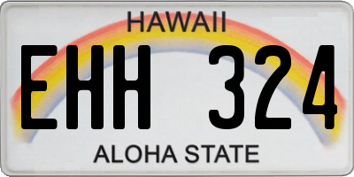 HI license plate EHH324