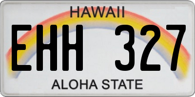 HI license plate EHH327