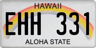 HI license plate EHH331