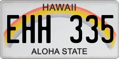 HI license plate EHH335