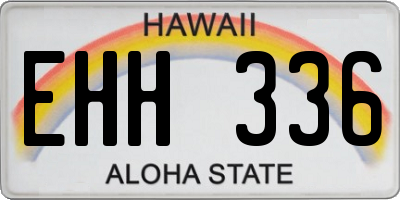 HI license plate EHH336
