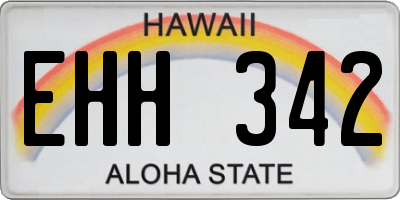 HI license plate EHH342