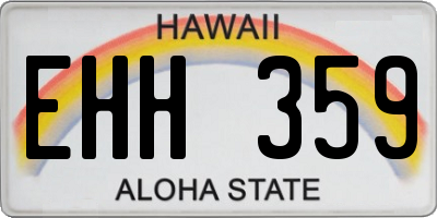 HI license plate EHH359