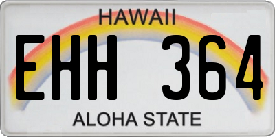 HI license plate EHH364