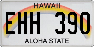 HI license plate EHH390