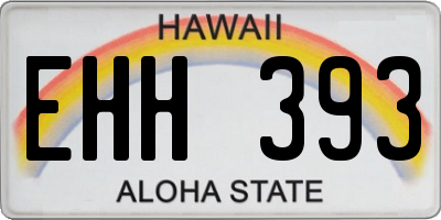 HI license plate EHH393