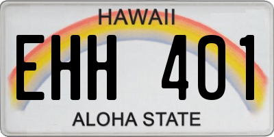 HI license plate EHH401