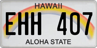 HI license plate EHH407