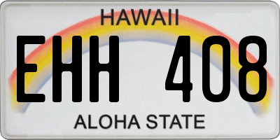HI license plate EHH408