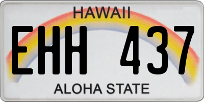 HI license plate EHH437