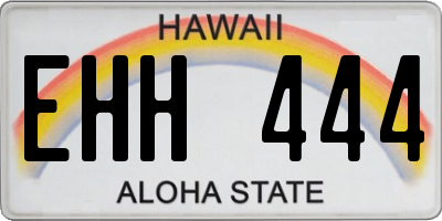 HI license plate EHH444