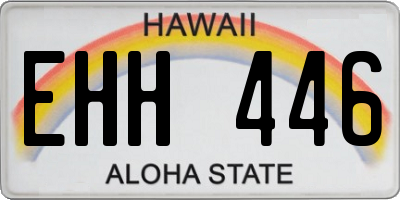 HI license plate EHH446
