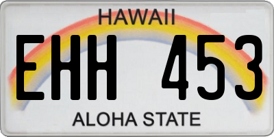 HI license plate EHH453