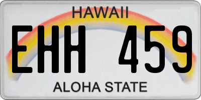 HI license plate EHH459