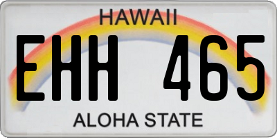 HI license plate EHH465