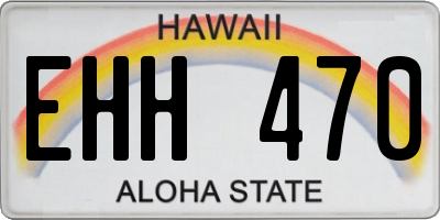 HI license plate EHH470