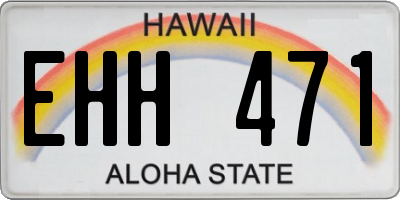HI license plate EHH471