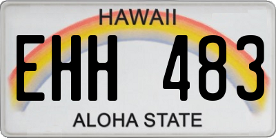 HI license plate EHH483
