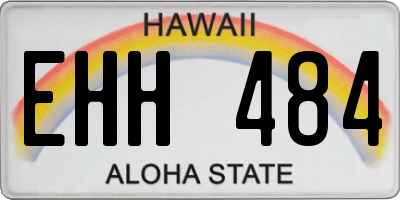 HI license plate EHH484