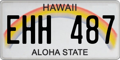 HI license plate EHH487
