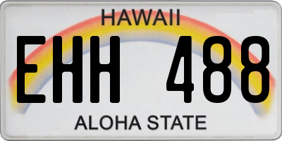 HI license plate EHH488