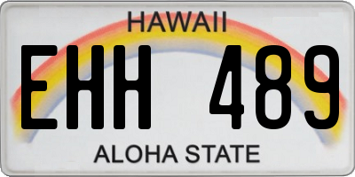HI license plate EHH489