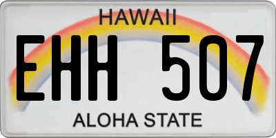 HI license plate EHH507